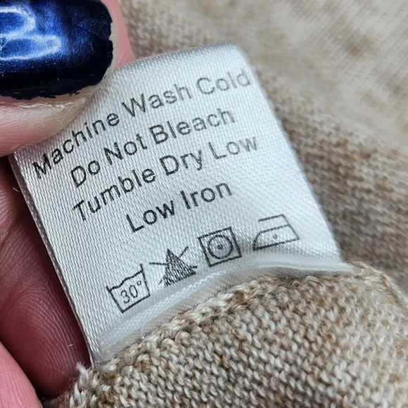 Tuckernuck Clayton Long Sleeve Knit Polo Tan Size XL/XXL Linen Blend - Picture 13 of 13